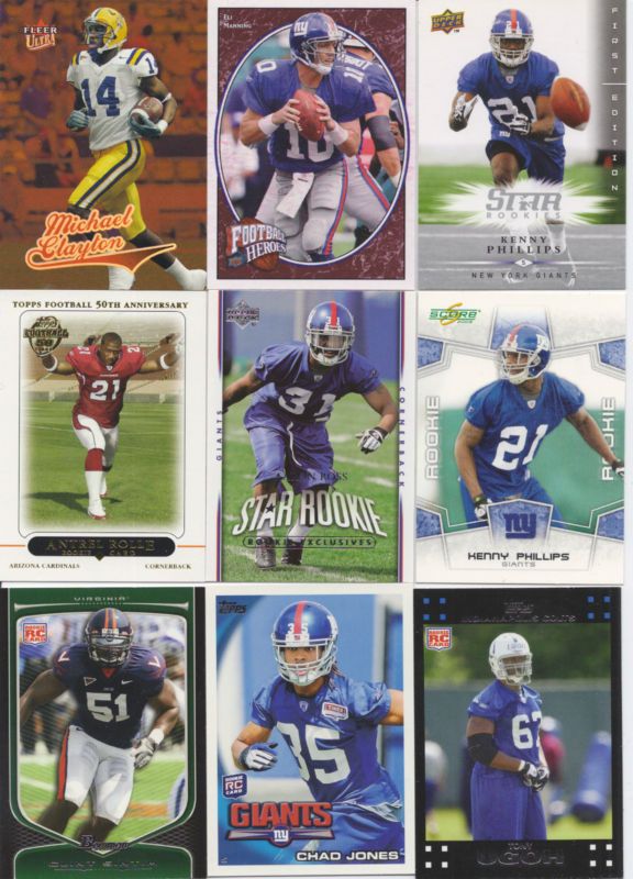   Eli Manning 2 Phillips RCS Rolle RC Ross RC Sintim RC Jones RC