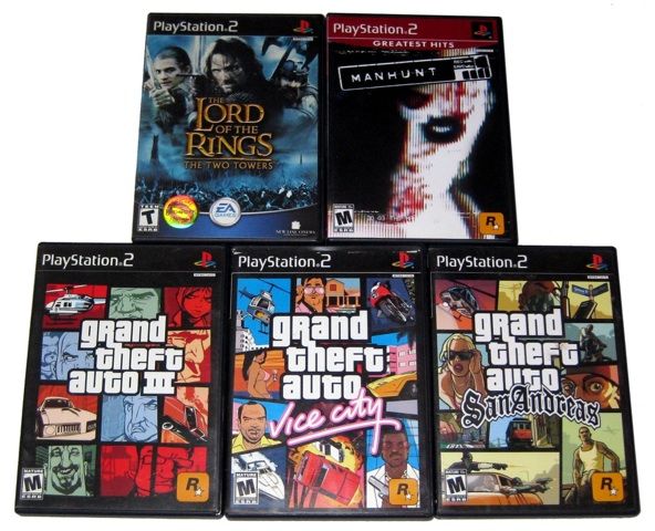 ps2 lot gta grand theft auto 3 4 5 manhunt vice city