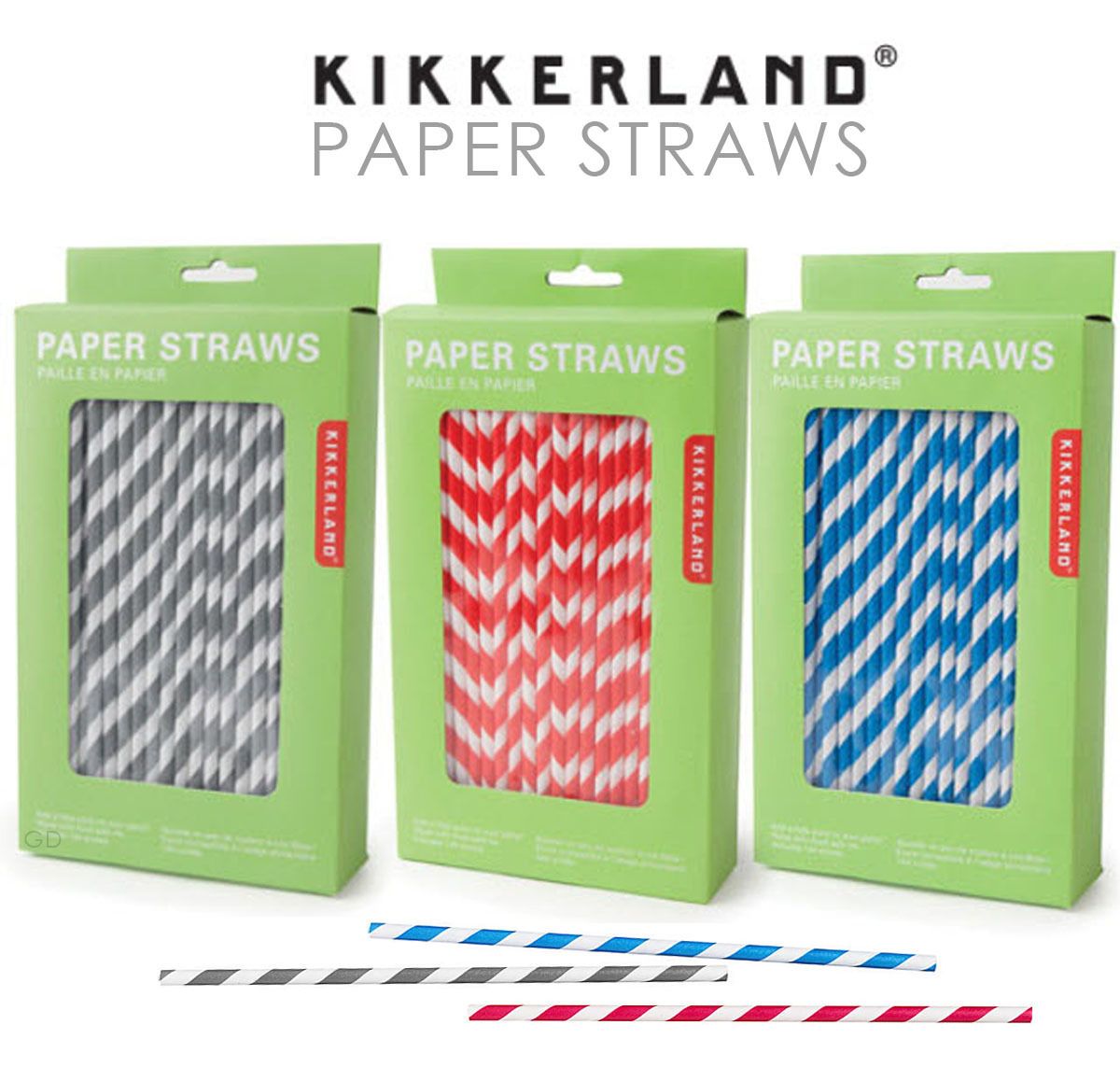 144 Classic Paper Straws Blue or Red Striped Drink Box Biodegradable