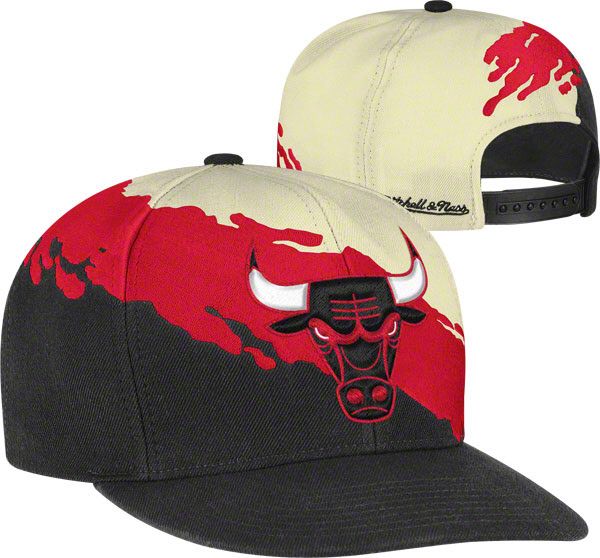 Chicago Bulls Mitchell & Ness Cream Hardwood Classics Paintbrush