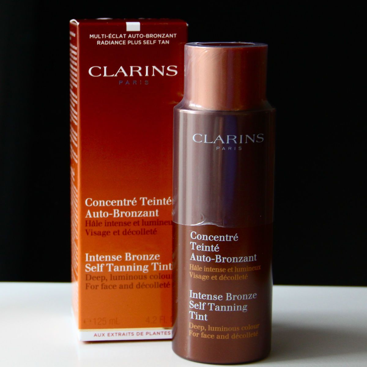CLARINS Intense Bronze Self Tanning Tint For Face Full Size 4 2oz IN