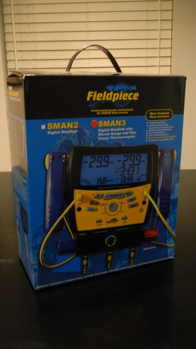 Fieldpiece SMAN3 Digital Refrigerant Manifold and Gauge *NEW*