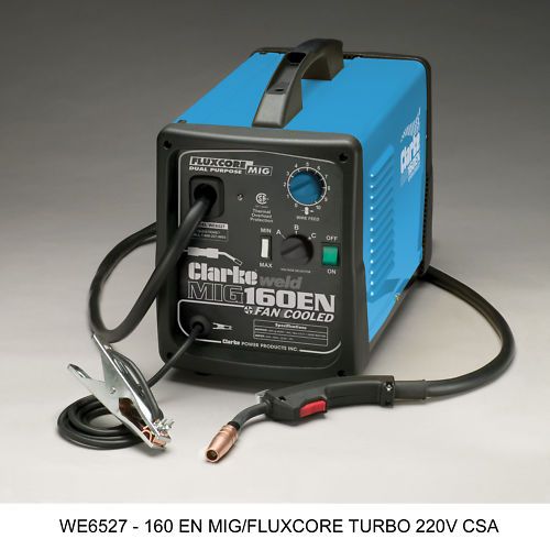 Clarke 160EN MIG Fluxcore 220V Welder WE6527 New