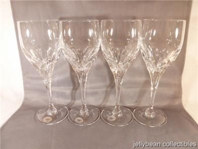 gorham diamond clear wine glasses goblet stemware