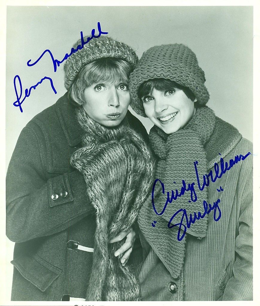 Autographed LAVERNE AND SHIRLEY Penny Marshall Cindy Williams
