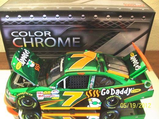  DANICA PATRICK 2012 GoDaddy #7 AUTOGRAPHED COLOR CHROME 124 DIECAST