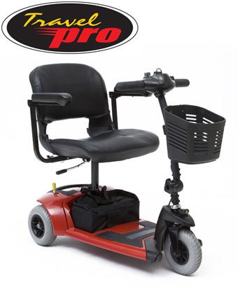  Pride Travel Pro Scooter 3 Wheel Red