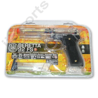 Airsoft Softair Beretta KWC 92FS Pistol Gun auto Spring Clear new