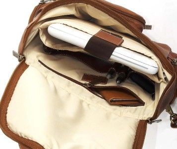 clairechase portofino leather laptop backpack