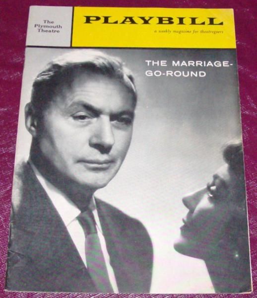 Marriage Go Round Playbill 1959 Boyer Colbert Newmar