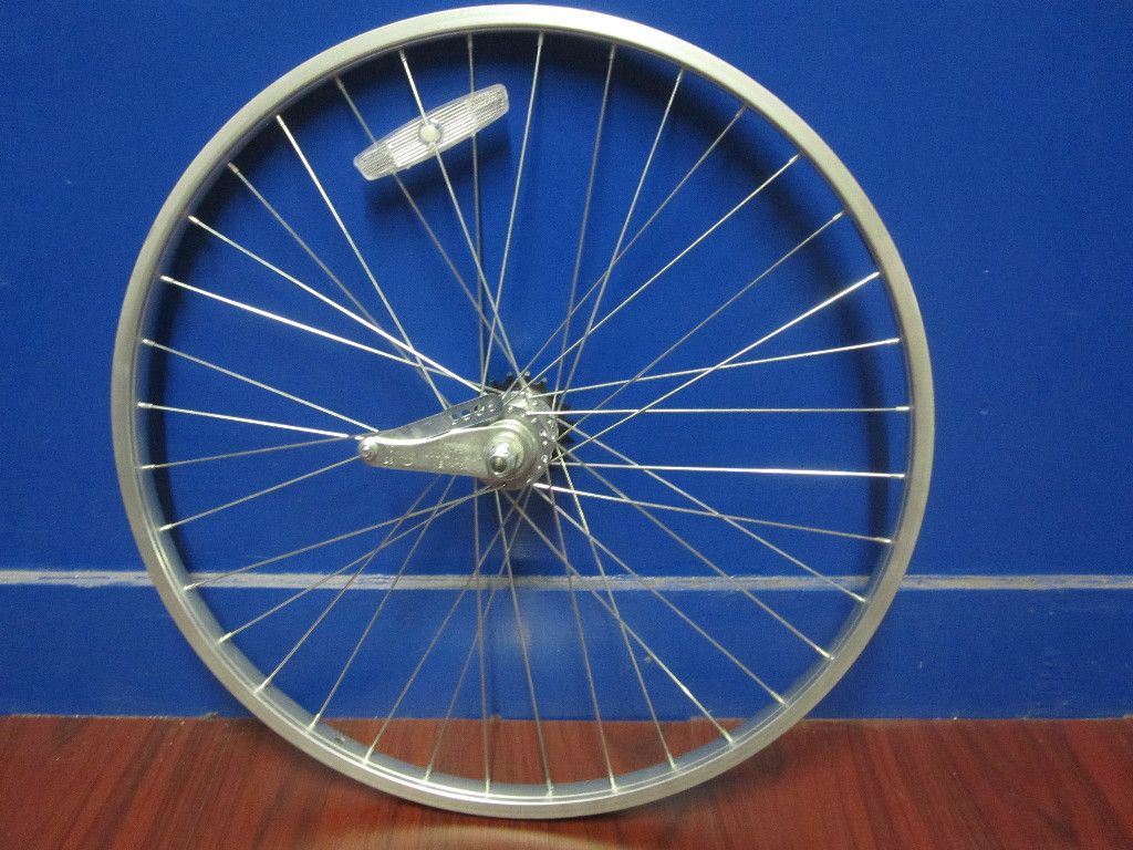 26 inch Silver Alloy Rear Wheel w coaster brake beach cruiser bicycles