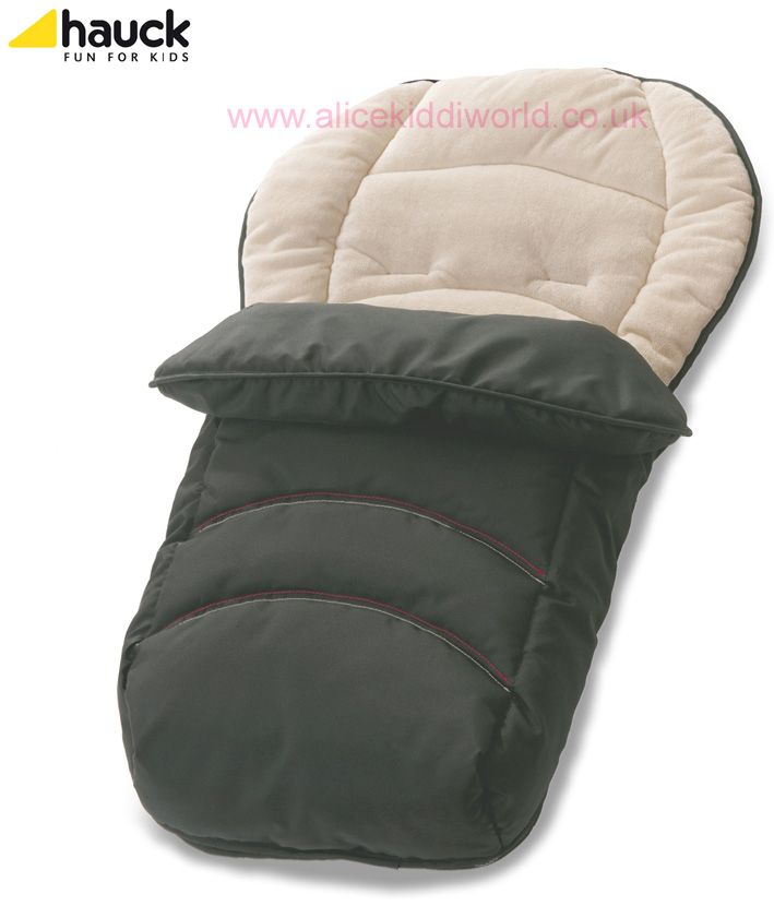 New Hauck 2 Way Reversible Fleeced Cosytoes Footmuff in Charcoal Black