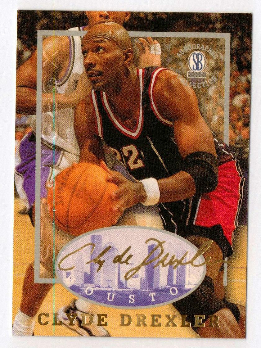 CLYDE DREXLER 97 SCORE BOARD SB AUTOGRAPHED COLLECTION CARD NBA