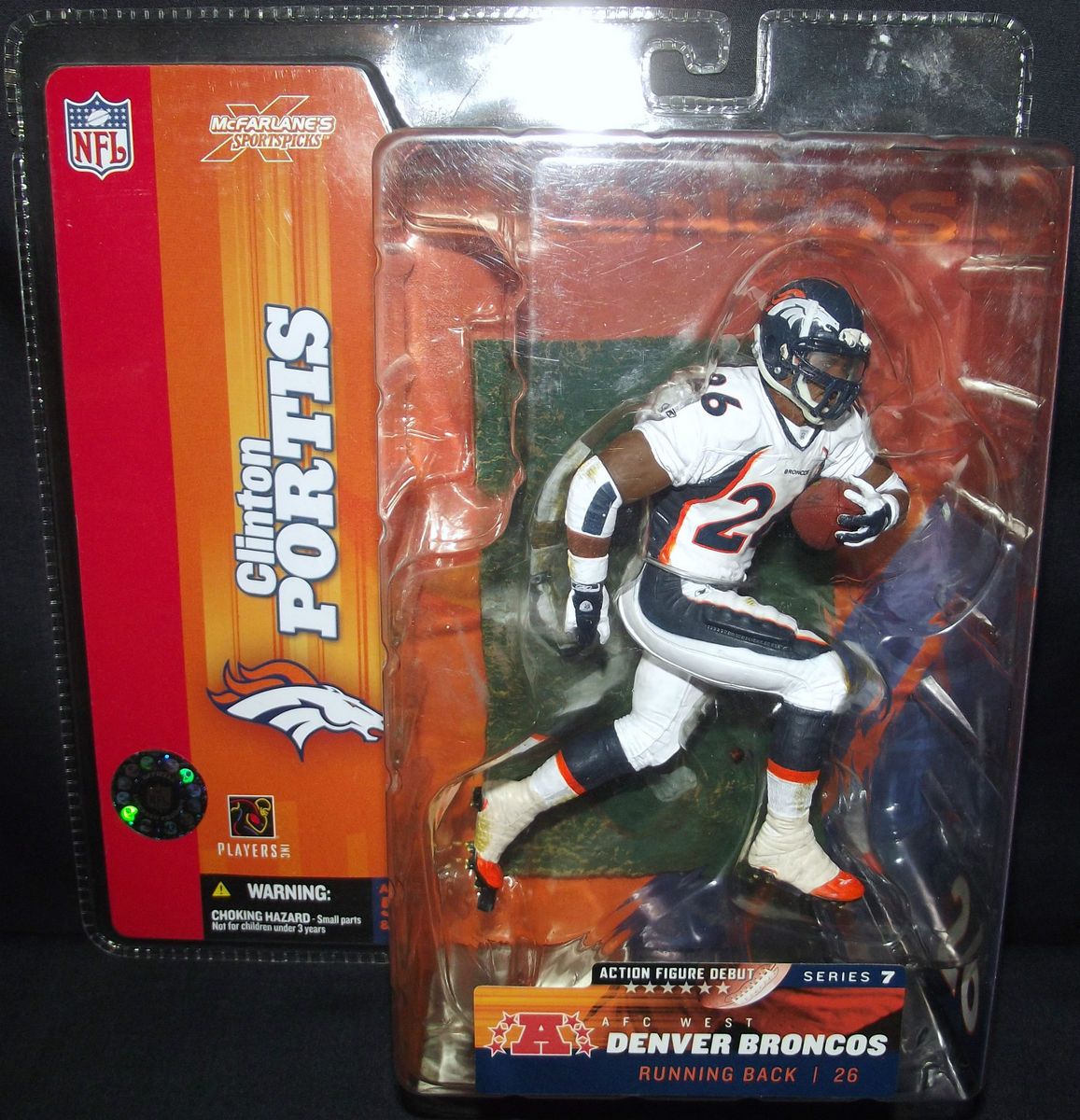 2003 McFarlane Clinton Portis Series 7 White Jersey Variant Denver