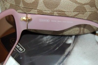 Coach Light Tortoise Simone S805 Signature Sunglasses New with Case