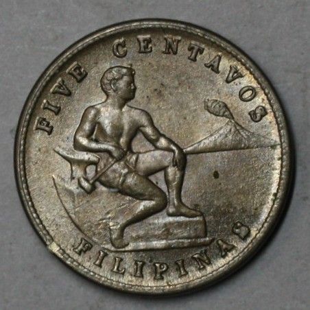 1944 s Philippines 5 Centavos BU US Administration