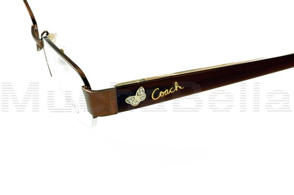  coach eyeglass frames tan with crystal butterfly temples brand coach