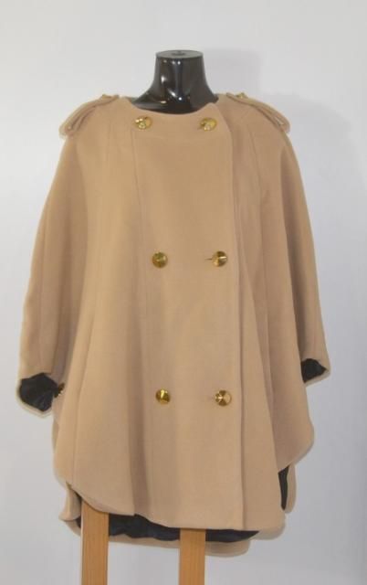 Joy Cioci Size Medium Camel Wool Claire Cape