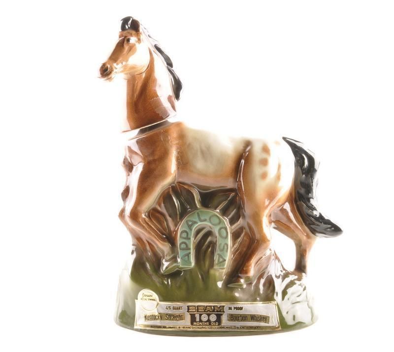 Vintage 1974 Jim Beam Appaloosa Horse Decanter Bottle