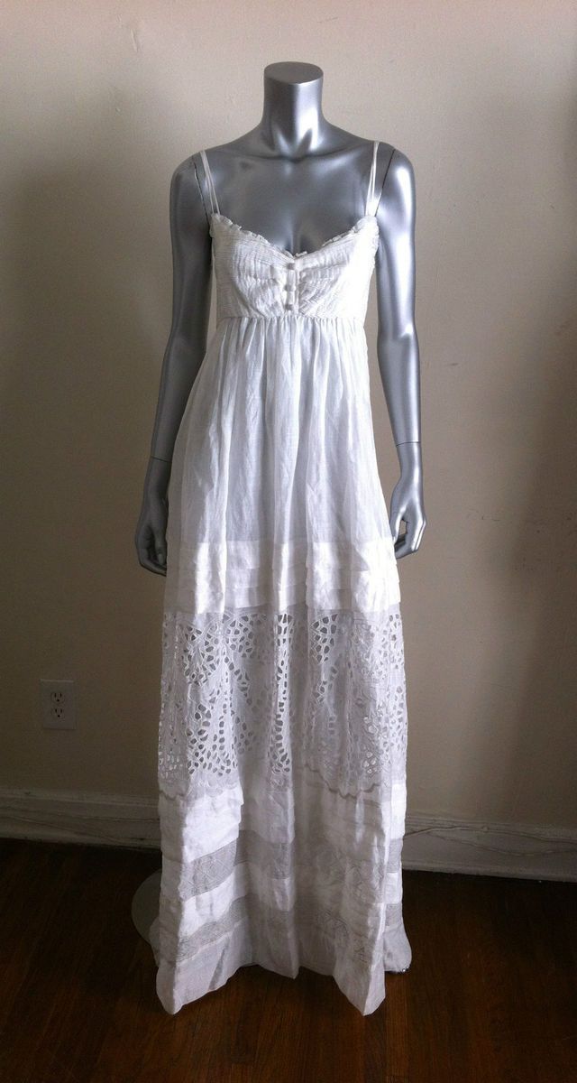 Collette Dinnigan Design White Lace Dress Size Large