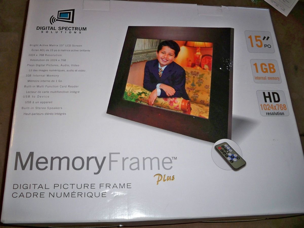 Digital Spectrum MF 1500 Plus 15 Digital Picture Frame with Sound 1GB