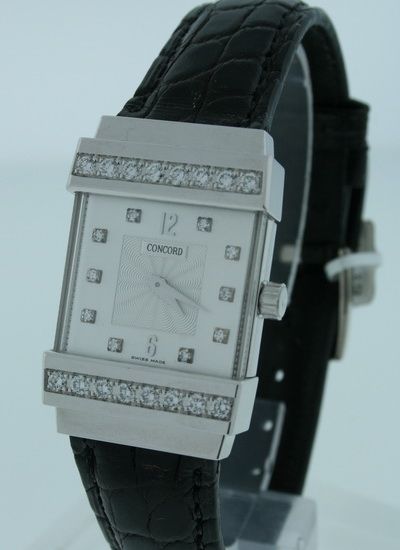 diamond watch concord crystale new 18k white gold diamond watch