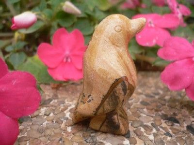 China Hand Carved Picture Gemstone Penguin Figurine S3531