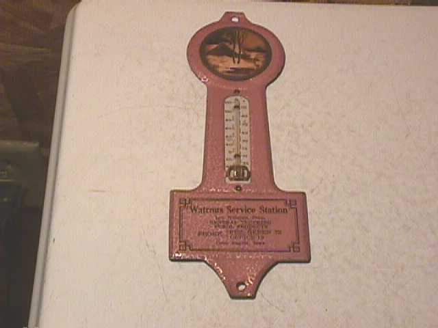 Watrous Service Station Thermometer Coon Rapids Iowa