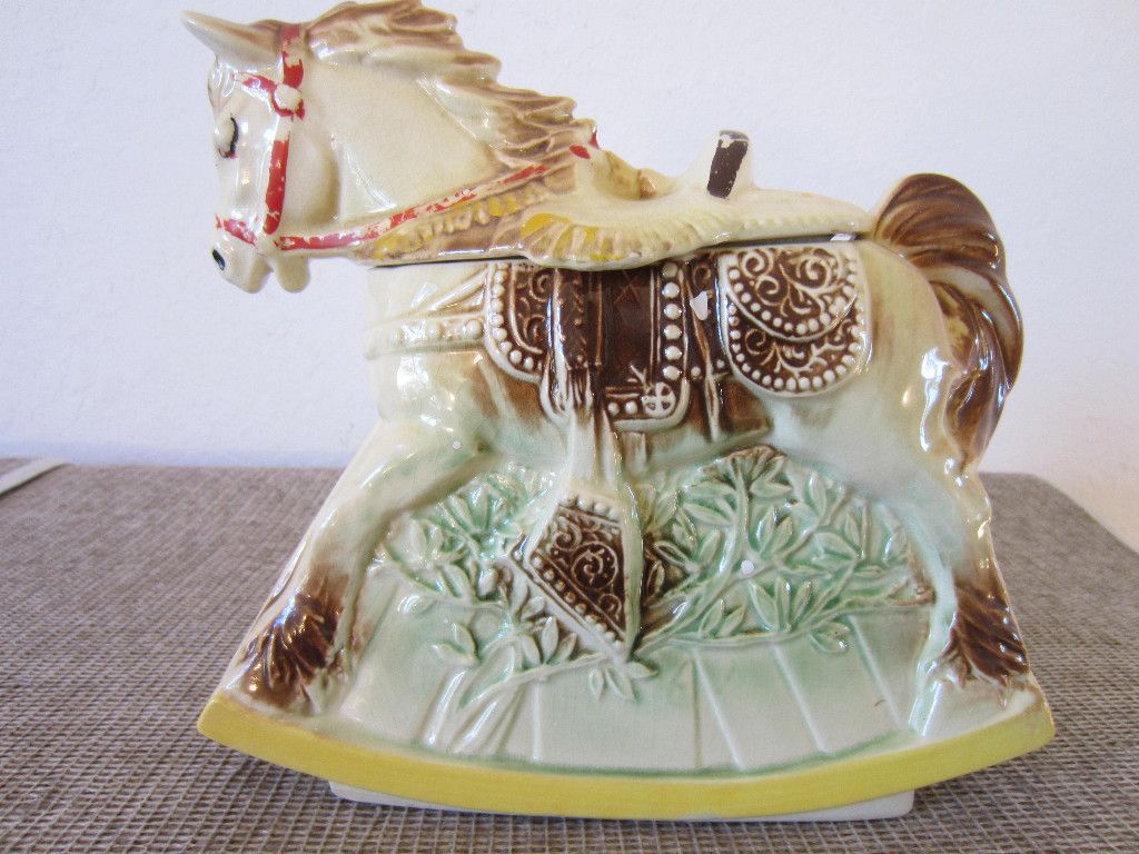 Vintage Western MC Coy Rocking Horse Cookie Jar