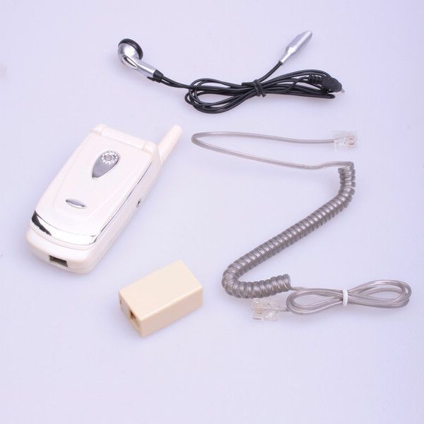  Mini Home Corded Land Line Flip Phone Headset Microphone