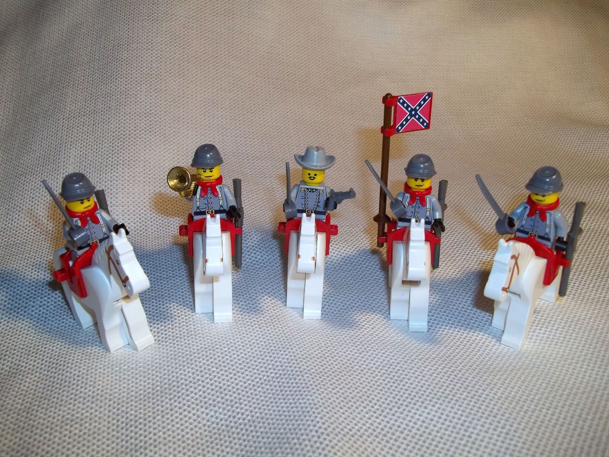 Lego Civil War Custom Confederate Horse Cavalry Set