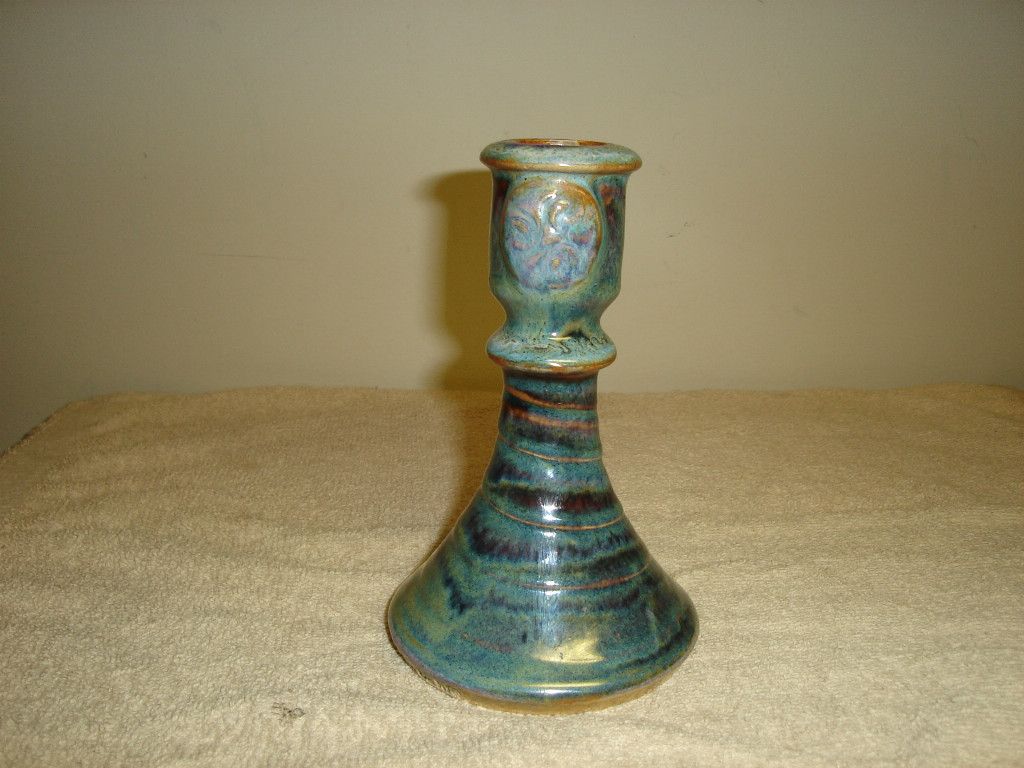 Irish Pottery Colm de RIS Candlestick Hand Thrown Clay Artisan Pottery