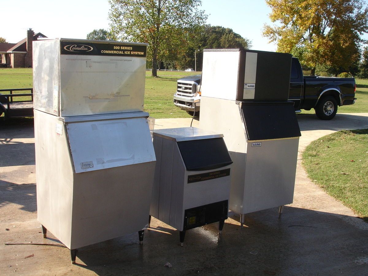 Ice Machines 2 Cornelius & 1 Ice O Matic With Bins 