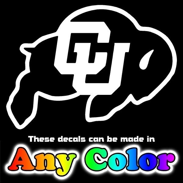 Colorado Buffaloes Ralphie Auto Window Stickers Decals