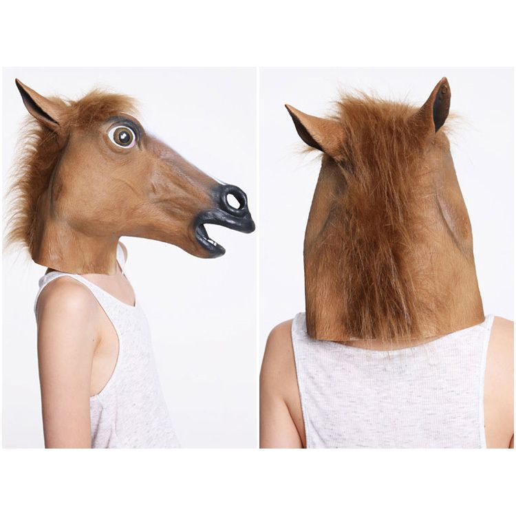  Creepy Horse Head Face Animal Costume Prop Mask Horse Head Mask