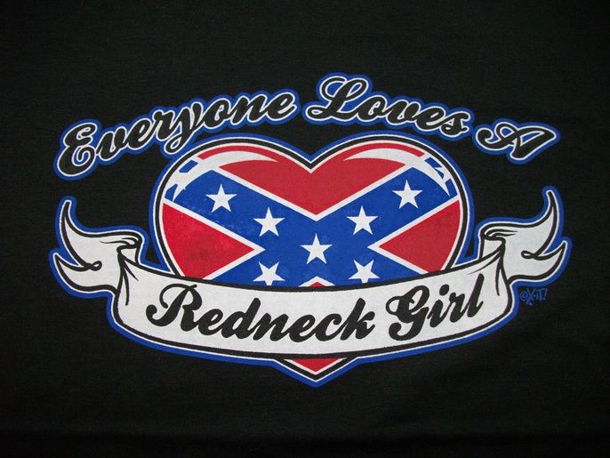 Country Tshirt Everyone Loves A Redneck Girl Dixie Rebel Rose Southern