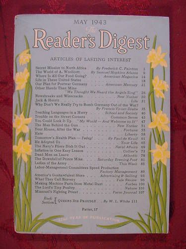 Readers Digest May 1943 Paul de Kreif Robert Coughlan