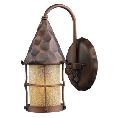 New 1 Light Rustic Outdoor Wall Lamp Lighting Fixture Copper Bronze