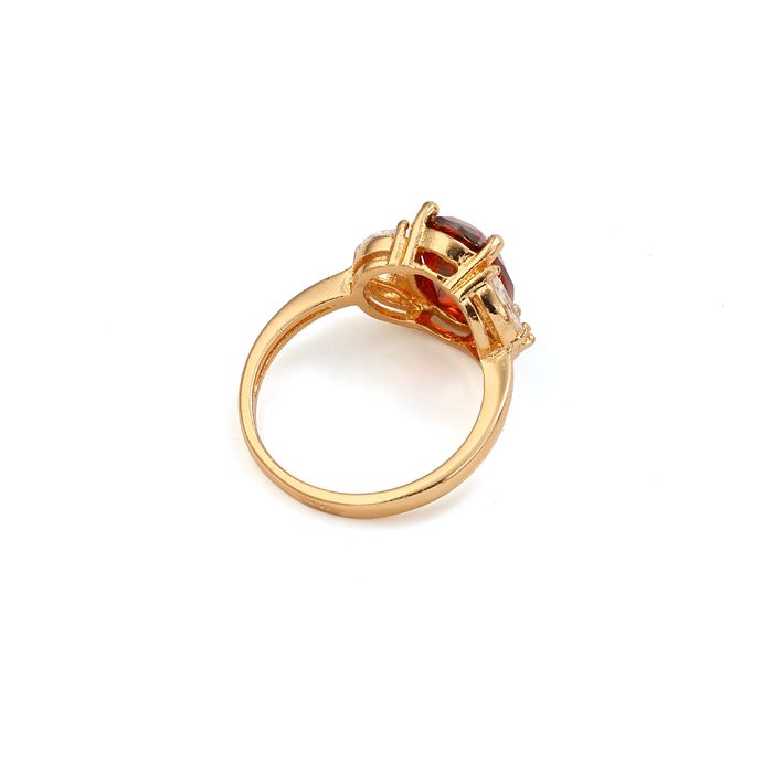 9K Yellow Gold Filled CZ Ruby Womens Ring Size 8 R240