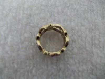 New Erica Courtney Diamonique Lilli Ring 14K Gold Clad Size 6