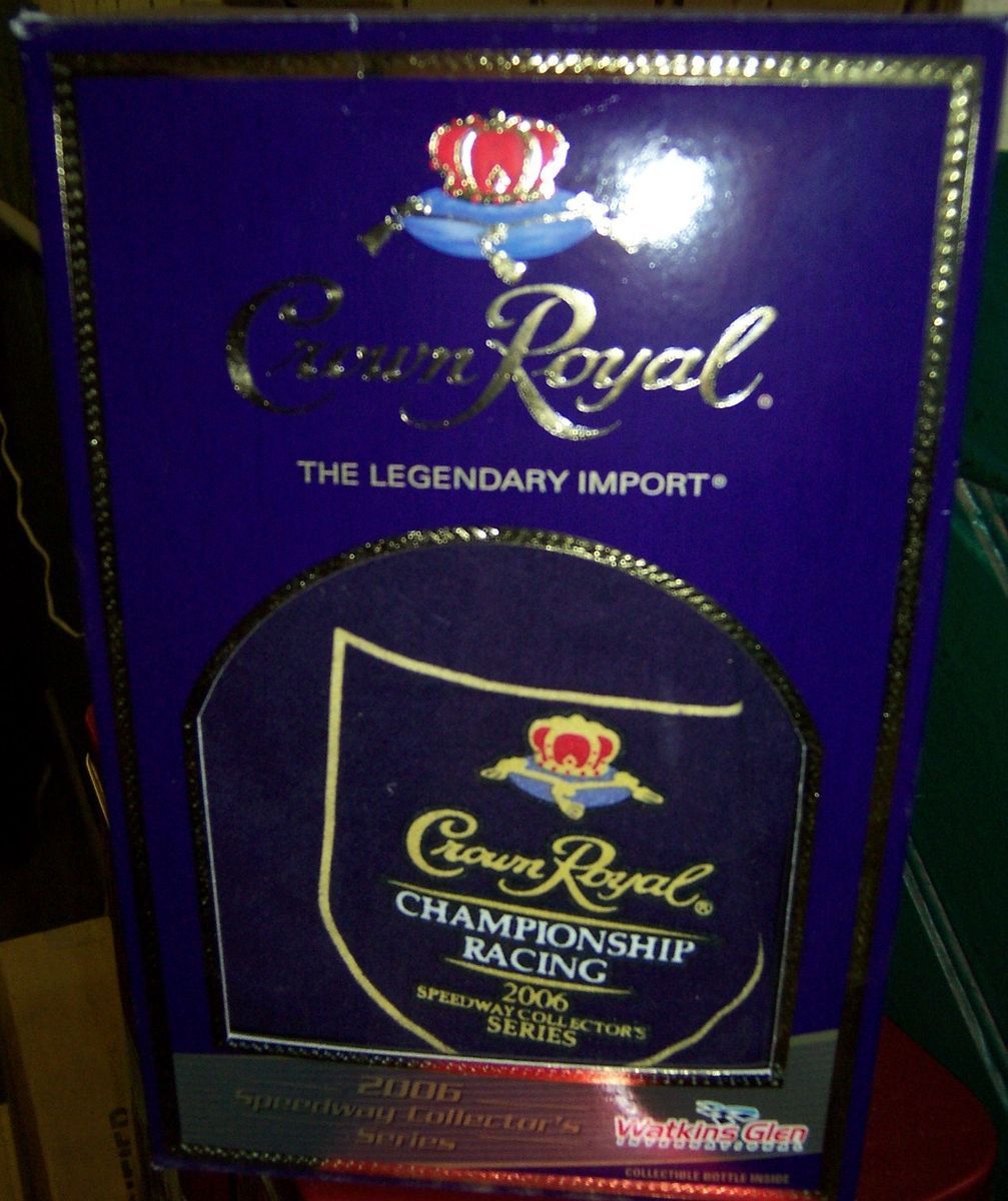 Crown Royal Whiskey 2006 Watkins Glen Speedway Box & Bag 