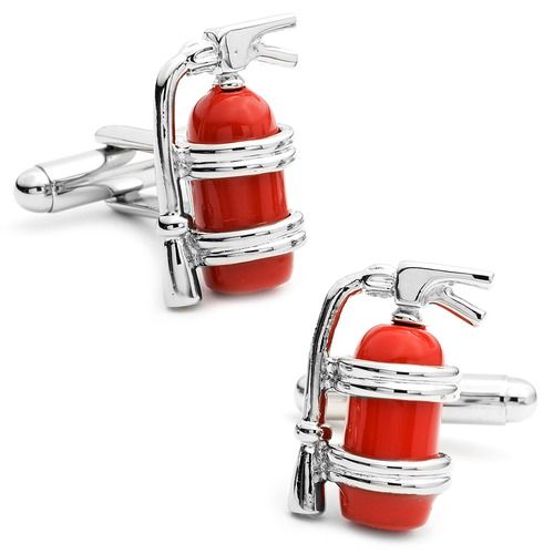 Cufflinks Inc Enamel Fire Extinguisher Cufflinks CC Ext SL