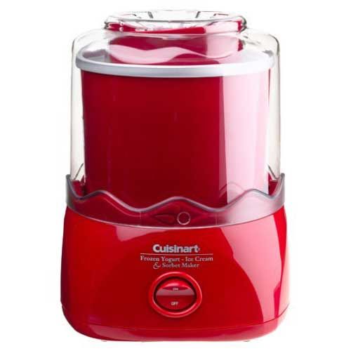 Cuisinart Ice 21 Frozen Yogurt Ice Cream Sorbet Maker Red