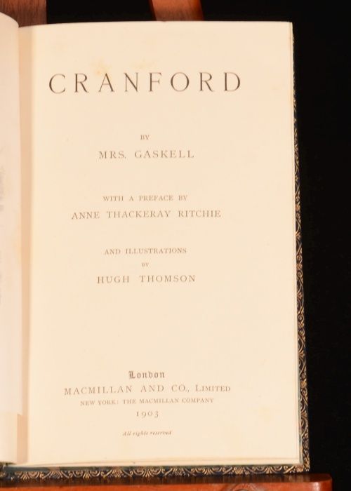 1903 Cranford Elizabeth Gaskel Lillustrated by Hugh Thomson Relfe