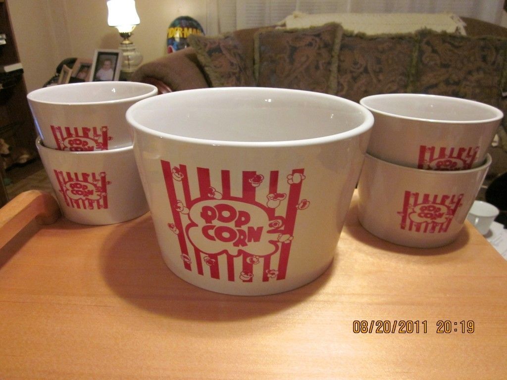  ABC Distributing 5 Piece Popcorn Bowl Set