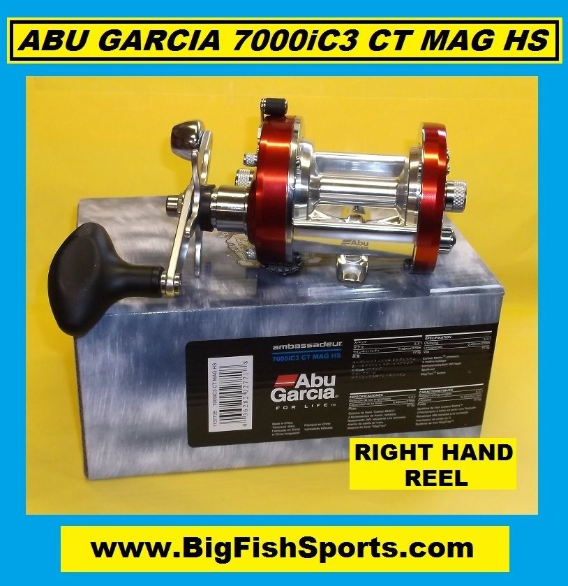 Abu Garcia Ambassadeur 7000IC3 Ct Mag HS Big Game Reel Right Hand Free