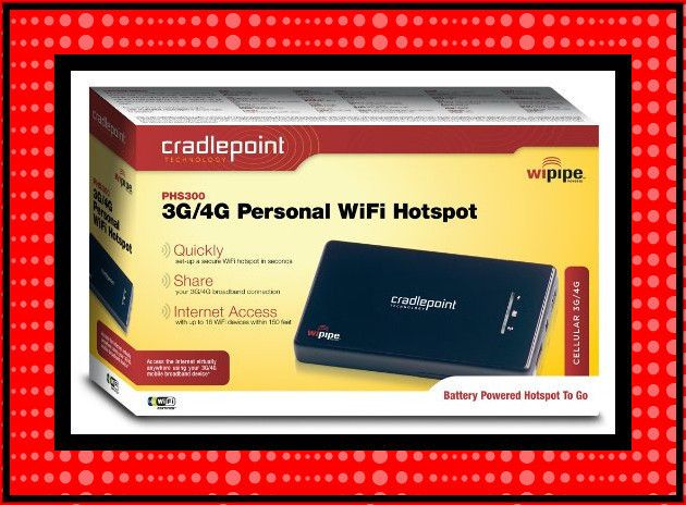 CRADLEPOINT PHS300 3G 4G PERSONAL WIFI HOTSPOT