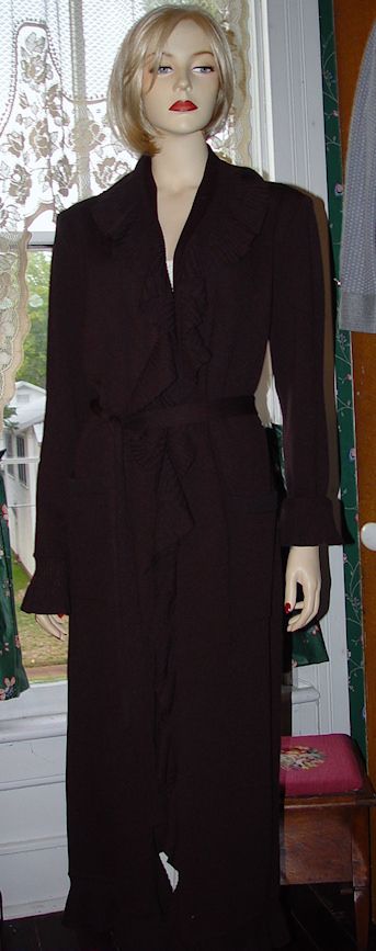  ST JOHN SANTANA KNIT FULL LENGTH MAHOGANY JACKET~KELLY COAT SZ 14 & 16