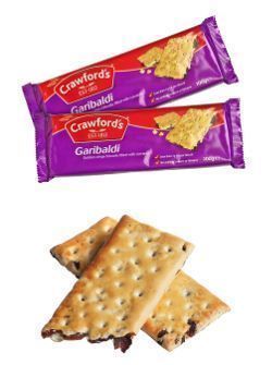 Six Packs of Crawfords Garibaldi British Raisin Biscuits