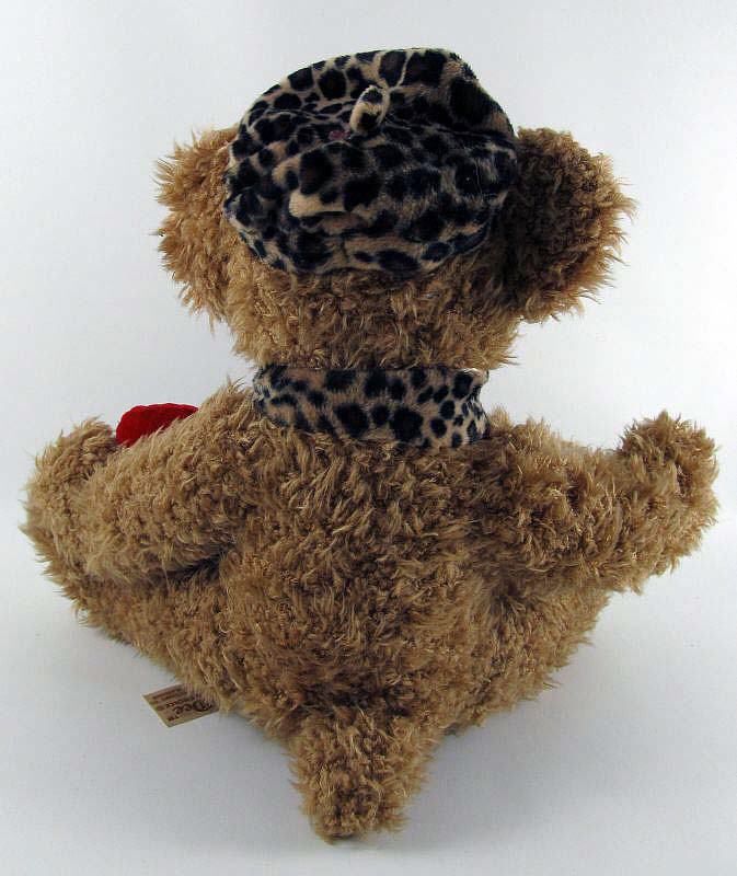 10 Dan Dee Plush Teddy Bear Stuffed Toy Animal Wearing Leopard Print